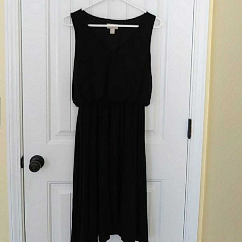 Black Midi Dress Loft